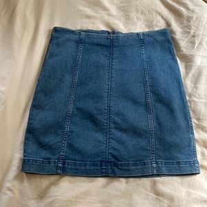 Free people denim mini skirt